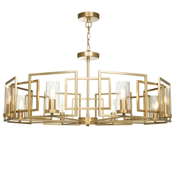LAMPA wisząca BOWI H009PL-08G Maytoni metalowa OPRAWA szklane tuby ZWIS na łańcuchu złoty