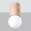 Lampa przysufitowa kula Boomo SL.1191 Sollux do salonu biała drewniana