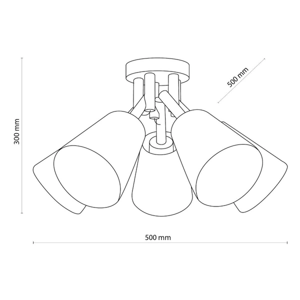 Regulowana lampa sufitowa Vaio 575 do kuchni czarny drewniany beżowy