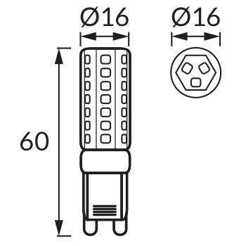 Żarówka BOB 03679 Ideus LED G9 5,5W 536lm 230V biała ciepła