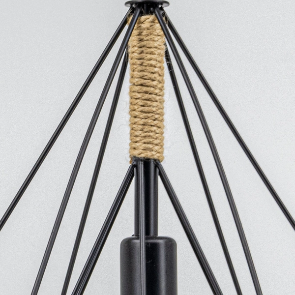 Druciana LAMPA wisząca 8802/1 ZWIS - 06 Elem metalowa OPRAWA industrialny ZWIS loftowy czarny