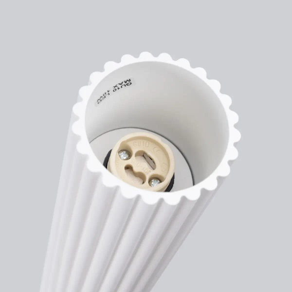 Sufitowa lampa podłużna KARBON SL.1531 ryflowana tubka biała