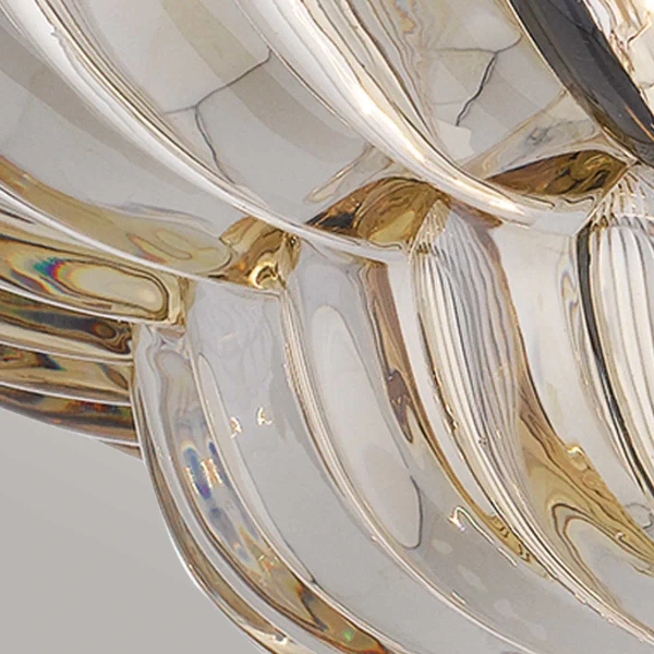 Szklany plafon kwiat Whitecap QZ-WHITECAP-SF-M bursztynowy