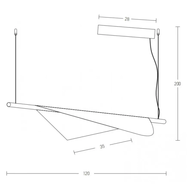 Designerska wisząca lampa 22229 LED 18W 3000K metalowa brązowa