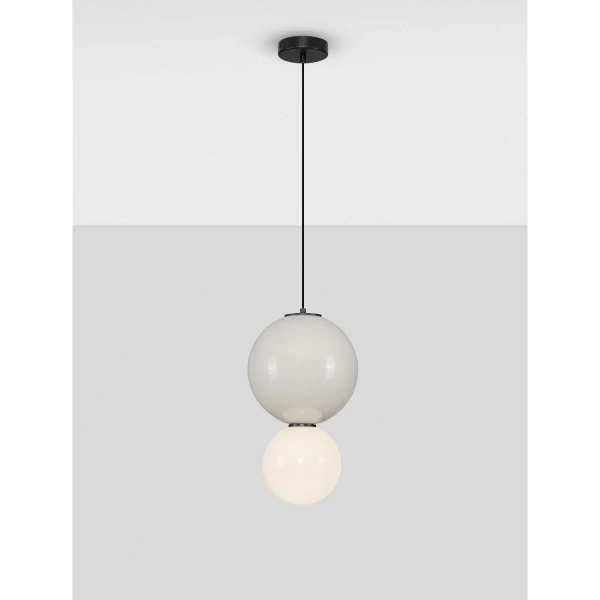 Okrągła lampa wisząca JORELIA LE45246 LED 7W 3000K nad stół biała szara