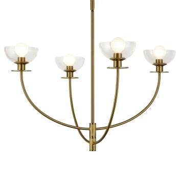 Designerski żyrandol Sylvia ALM-SYLVIA4-BG-CL do salonu złoty