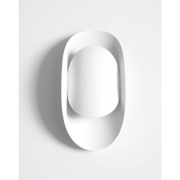 Metalowa lampa ścienna SL.1062 biała do przedpokoju owalna