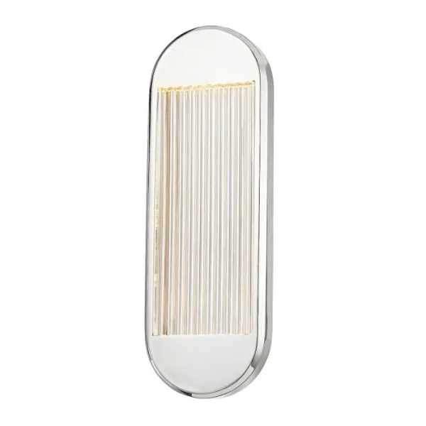 Żebrowana lampa ścienna Palais QN-PALAIS-WM-PN LED 17W 3000K nikiel