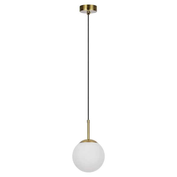 Salonowa lampa wisząca Dorado LP-002/1P kula złoty biały