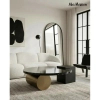 Marmurowy stolik DANTE MM001501100375 czarny złoty do salonu 110cm