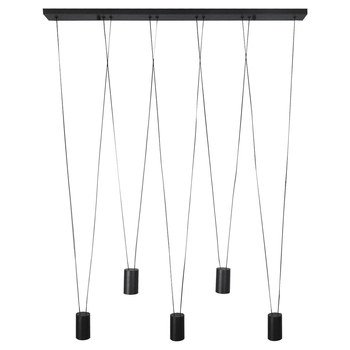 Wisząca lampa metalowa Toledo LP-432/5P BK tuby do salonu czarne