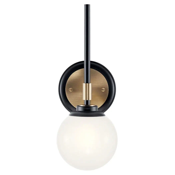 Łazienkowa lampa ścienna Benno KL-BENNO1-BK-CPZ IP44 brąz czarny