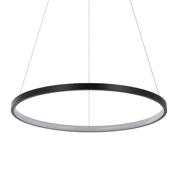 Lampa wisząca RING LP-909/1P 4S BK Light Prestige LED 24W 4000K okrągła oprawa metalowa zwis czarny