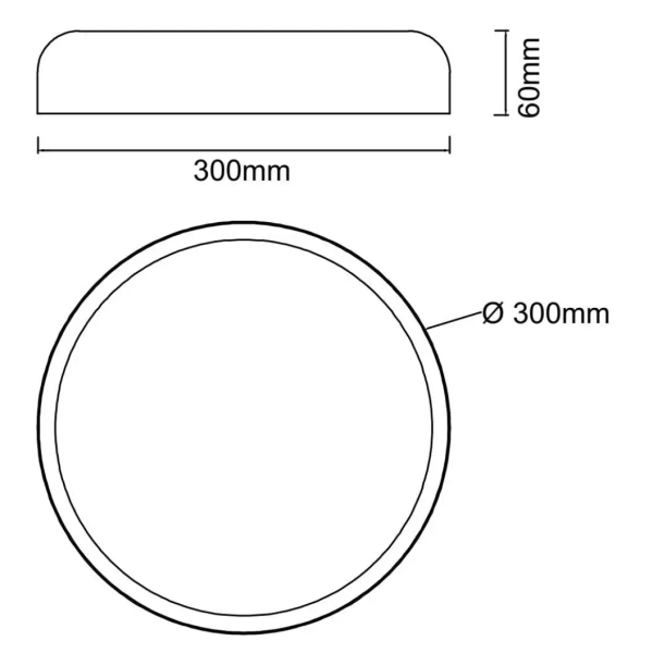 Owalny sufitowy plafon Cedrone OR85945 LED 25W 3000-6500K biały