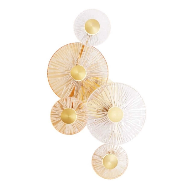 Ścienna lampa Allure W0357 LED 5W 3000K szklana bursztynowa przezroczysta