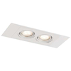 Wpust LAMPA sufitowa EBINO H 7320 Shilo prostokątna OPRAWA metalowy WPUST do zabudowy biały
