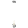 Minimalistyczna lampa wisząca ARENA metalowa okrągła biała złota
