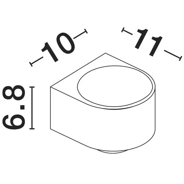 Elewacyjna ścienna lampa DALUNIA LE75207 LED 11W 3000K IP54 rdzawa
