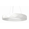 Geometryczna LAMPA wisząca REUS LP-8069/1P LED WH Light Prestige okrągła OPRAWA metalowa LED 36W 4000K pierścień ring zwis biały