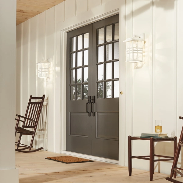 Kinkiet na elewację KL-BEACON-SQUARE-M-WHT Kichler lampion biały