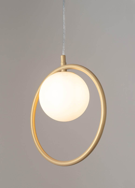 Wisząca lampa złota Ring do przedpokoju metalowy pierścień