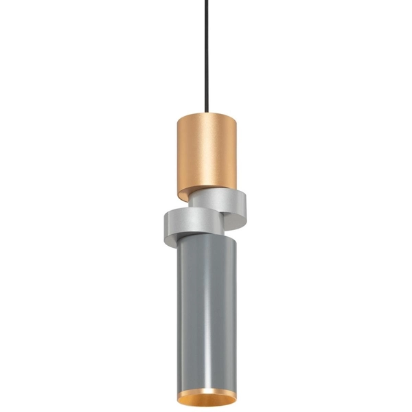 Wisząca lampa tuba Palette MOD303PL-01CFL3 Maytoni modern szara mosiądz