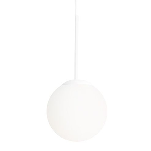 Nowoczesna lampa wisząca Bosso 1087XS Aldex biała kulista jadalniana