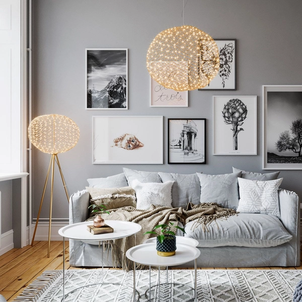 Podłogowa lampa Hayden 4100820-6501 metalowa LED 15W 2700K ażur złota