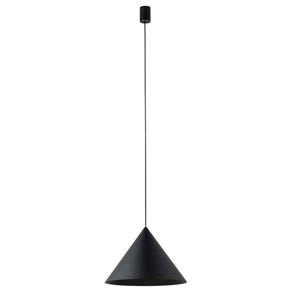 Salonowa lampa wisząca Zenith 8001 stożkowy zwis nad wyspę czarny