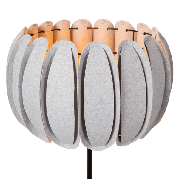 Lampa podłogowa filcowa Spencer 34745/81/36 czarna szara