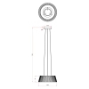 Metalowa wisząca lampa FABIO P0673 biała LED 12W 3000K nad stół