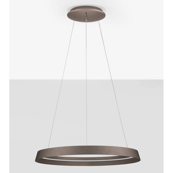 Wisząca lampa ściemnialna BATALLAS LE44784 LED 52W 3000K ring brązowy