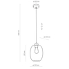 Wisząca lampa do salonu Elio 3182 TK Lighting owalna szklana niebieska