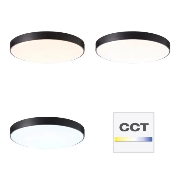 Plafon okrągły Slimline HK17795S76 LED 80W 3000-6000K biały czarny