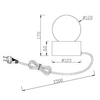 Gabinetowa lampa stołowa Countess R59051032 RL Light bubble biały czarny