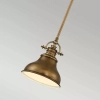 Retro lampa wisząca QZ-EMERY-P-S-WS do kuchni mosiądz