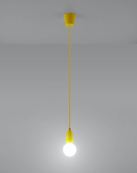 Industrialna LAMPA wisząca SL.0578 OPRAWKA na żarówkę ZWIS kabel przewód żółta