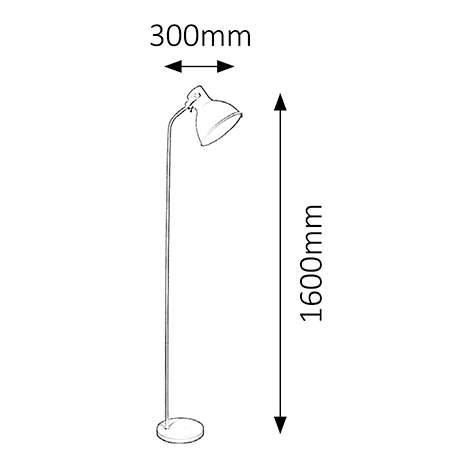 LAMPA podłogowa DEREK 4329 Rabalux stojąca OPRAWA do salonu szara