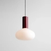 Owalna lampa zwisająca Flo Ruby M 7000G27_M czerwona