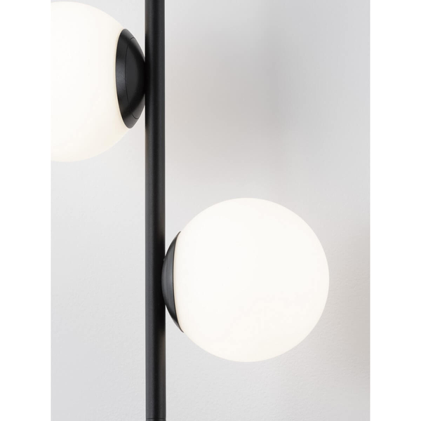Szklana lampa wisząca Abala LE43308 LED 16W 3000K kulista biała czarna