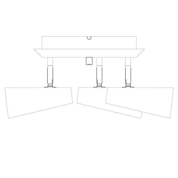 Regulowana lampa sufitowa Crest 108204 reflektorki pokojowe czarne