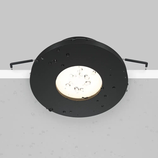 Wpuszczana sufitowa lampa Stark DL083-01-GU10-RD-B IP65 czarna