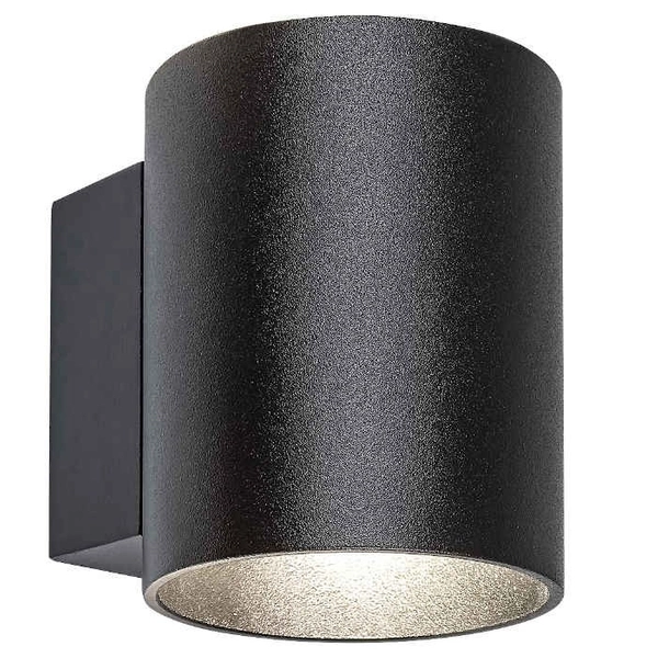 Minimalistyczna LAMPA ścienna KAUNAS 7020 Rabalux okrągły kinkiet metalowy do salonu czarny