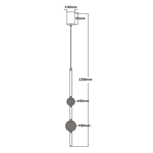 Zwis do sypialni Vaku LP-719/2P GD Light Prestige podwójna złota