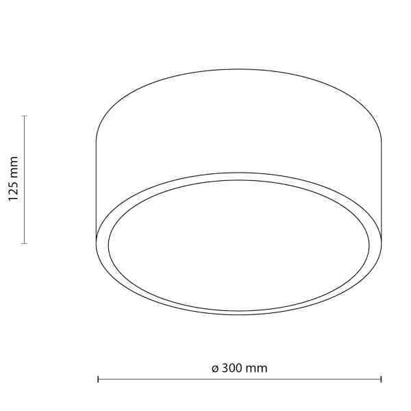 Minimalistyczny plafon tarasowy Livo 10984 okrągły IP54 czarny biały