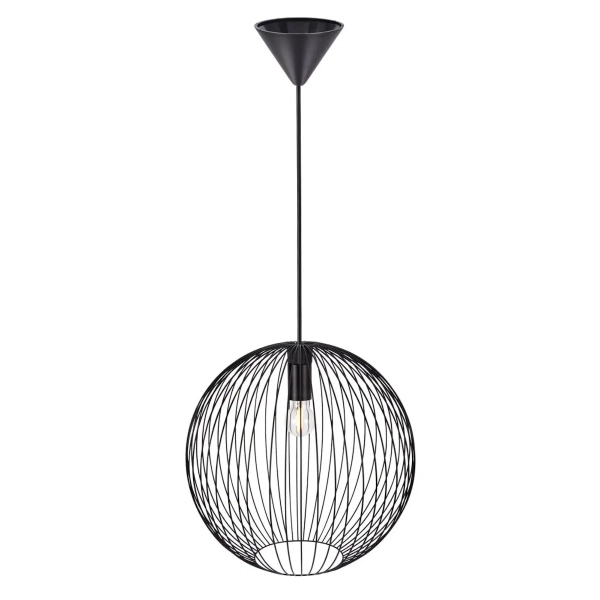 Industrialna lampa wisząca Beroni 2213303003 druciana kula czarny