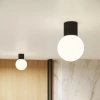 Kulista lampa sufitowa HALO SL.1713 okrągła szklana biała czarna