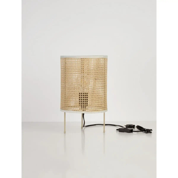 Elegancka stołowa lampka PLOMITA LE45375 do sypialni naturalna