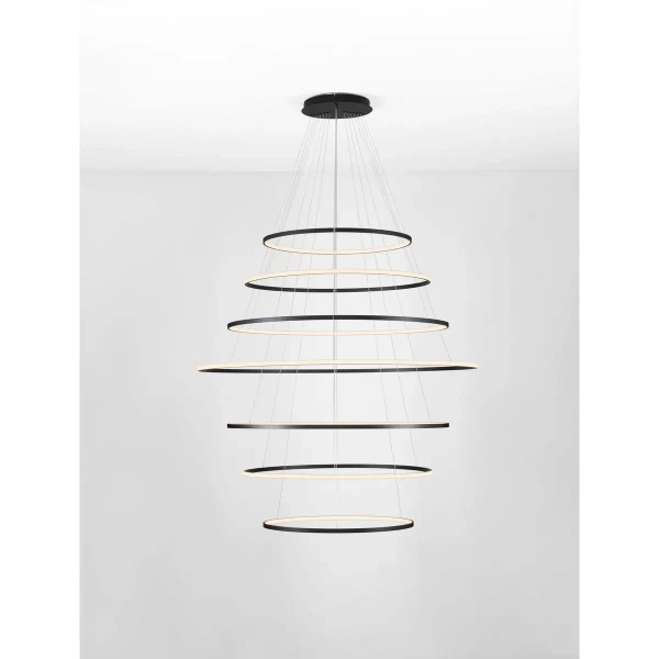 Nowoczesne wiszące pierścienie RESCARO LE45447 LED 260W 4000K czarna