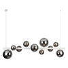 Lampa wisząca kule BUBBLES AZ5867+AZ5873 Azzardo szklane białe przydymione